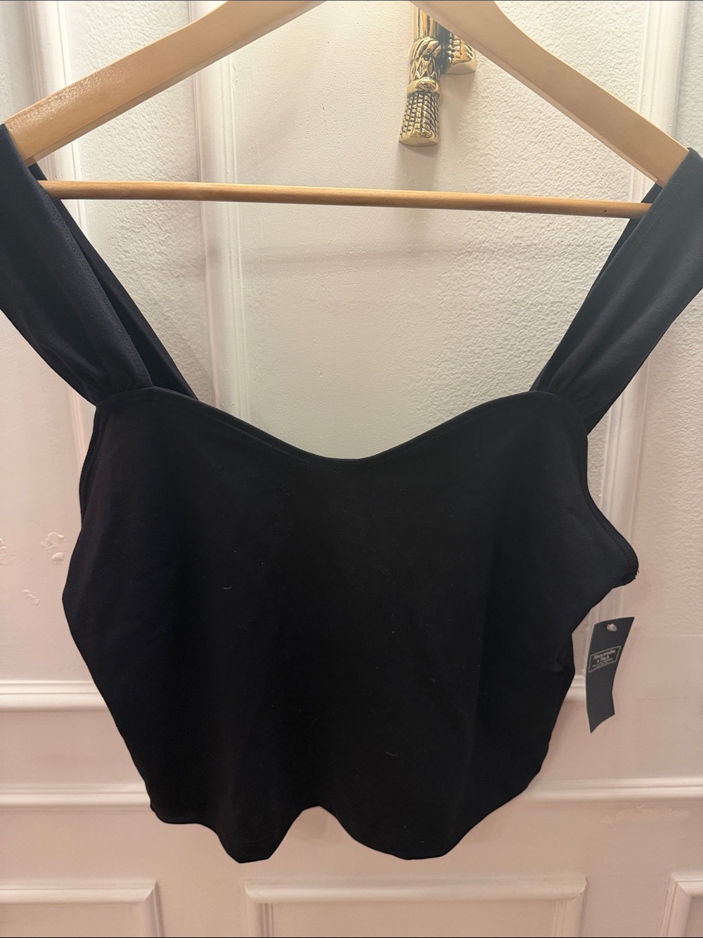 Abercrombie & Fitch Black Square Neck Tank Top